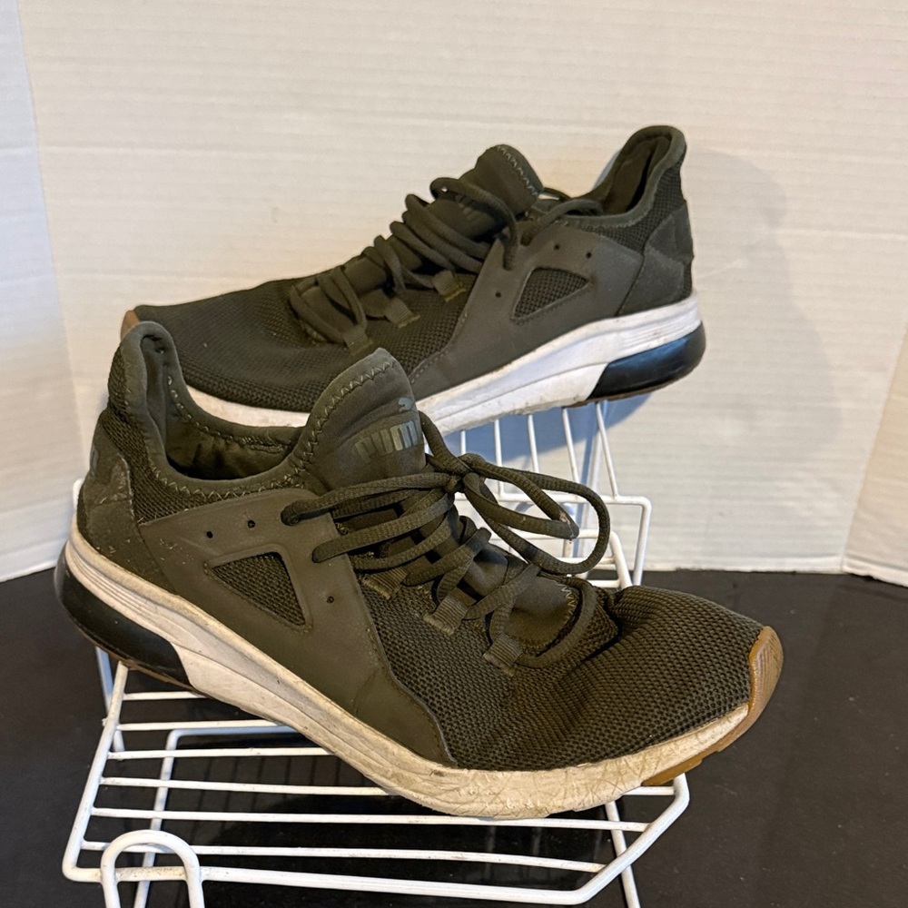 Puma Electron Street Sneakers Olive Green Men 10.5